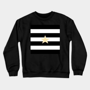 Strips - orange star Crewneck Sweatshirt